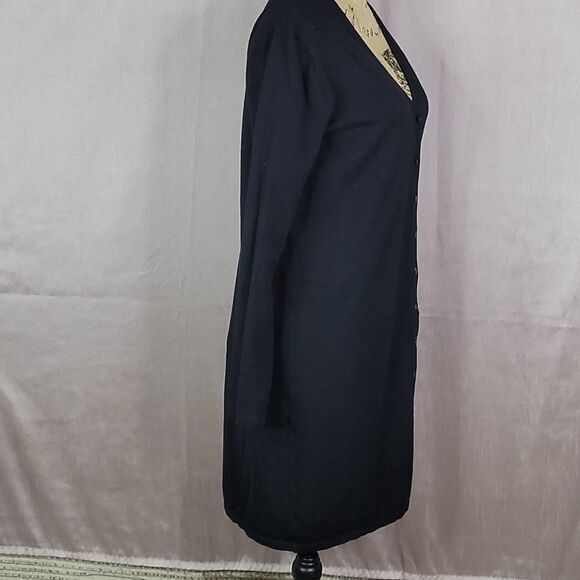 **GEORGE Black Midi Cardigan‎ Sweater Medium - Picture 4 of 7
